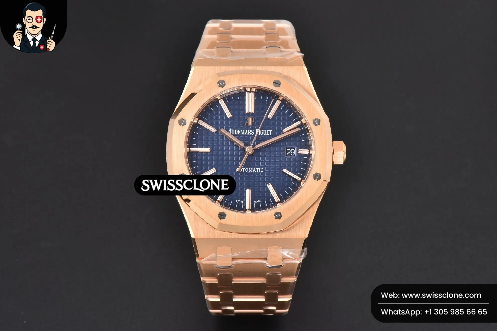 Audemars Piguet Royal Oak 15400 41mm Blue Textured Dial 1:1 Super Clone - Dial Macro Close-Up