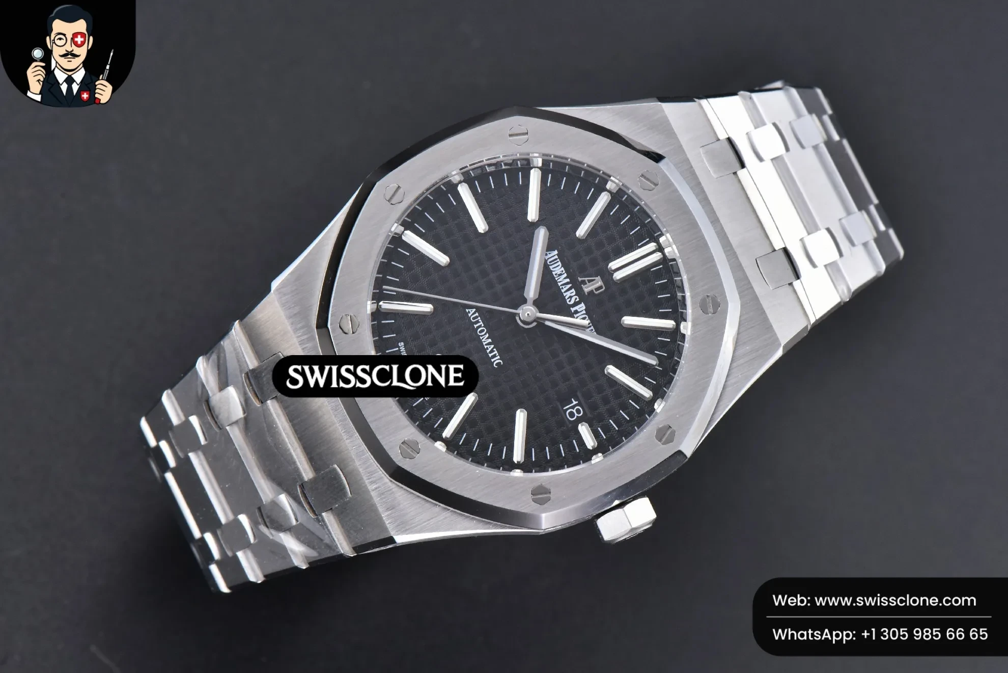 Audemars Piguet Royal Oak 15400 41mm IPF Black Textured Dial 1:1 Super Clone - Bezel & Case Profile