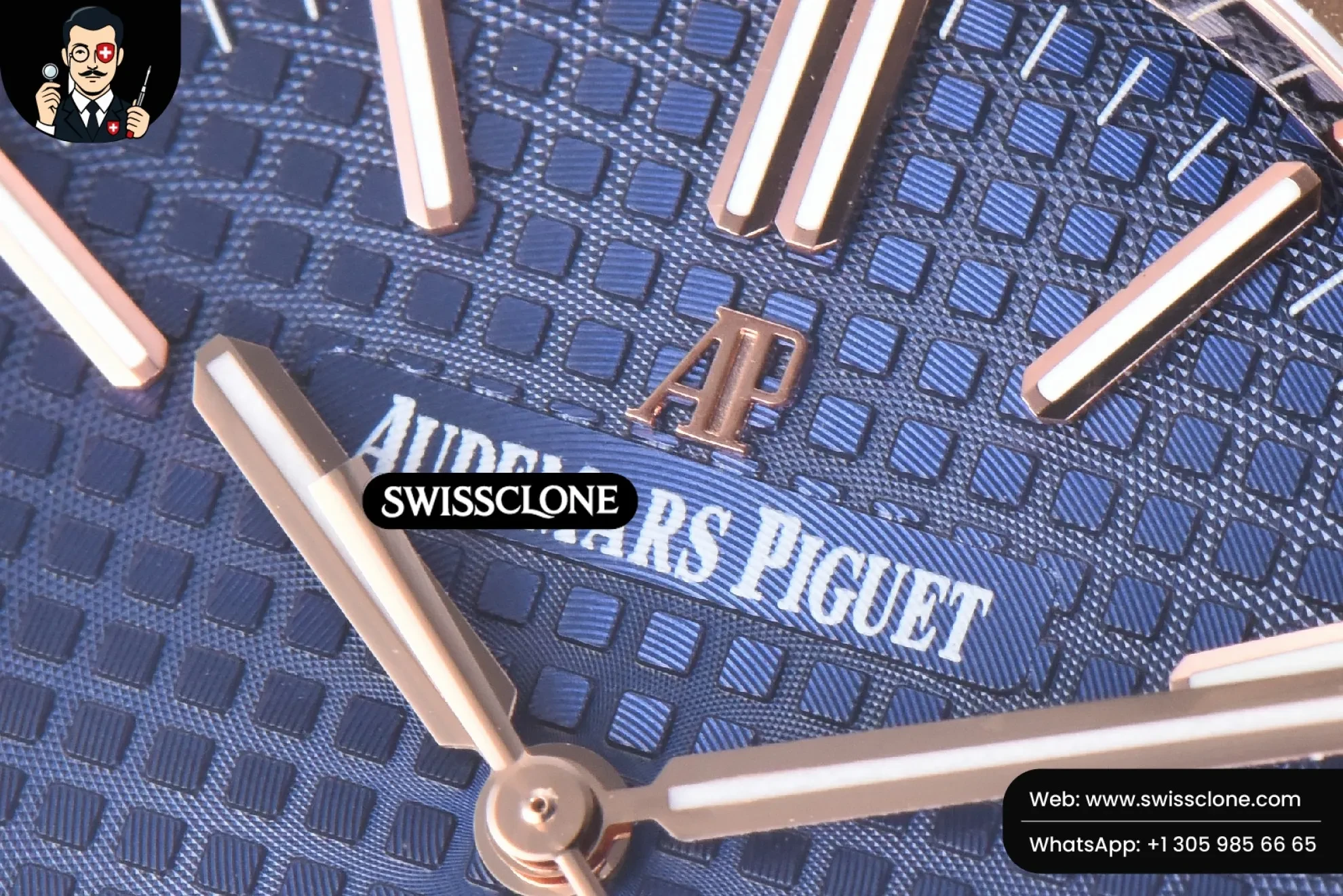 Audemars Piguet Royal Oak 15400 41mm IPF Blue Textured Dial (SW-25730) 1:1 Super Clone - Caseback & Cloned Calibre Movement