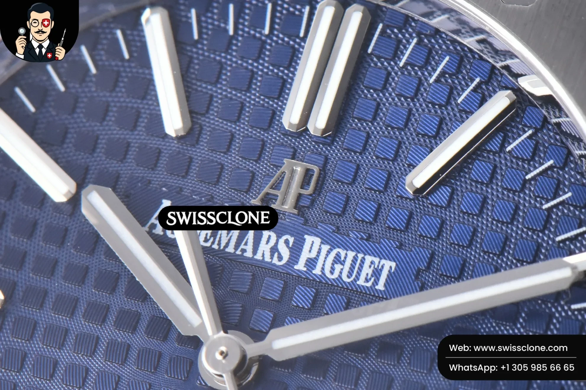 Audemars Piguet Royal Oak 15400 41mm IPF Blue Textured Dial 1:1 Super Clone - Caseback & Cloned Calibre Movement