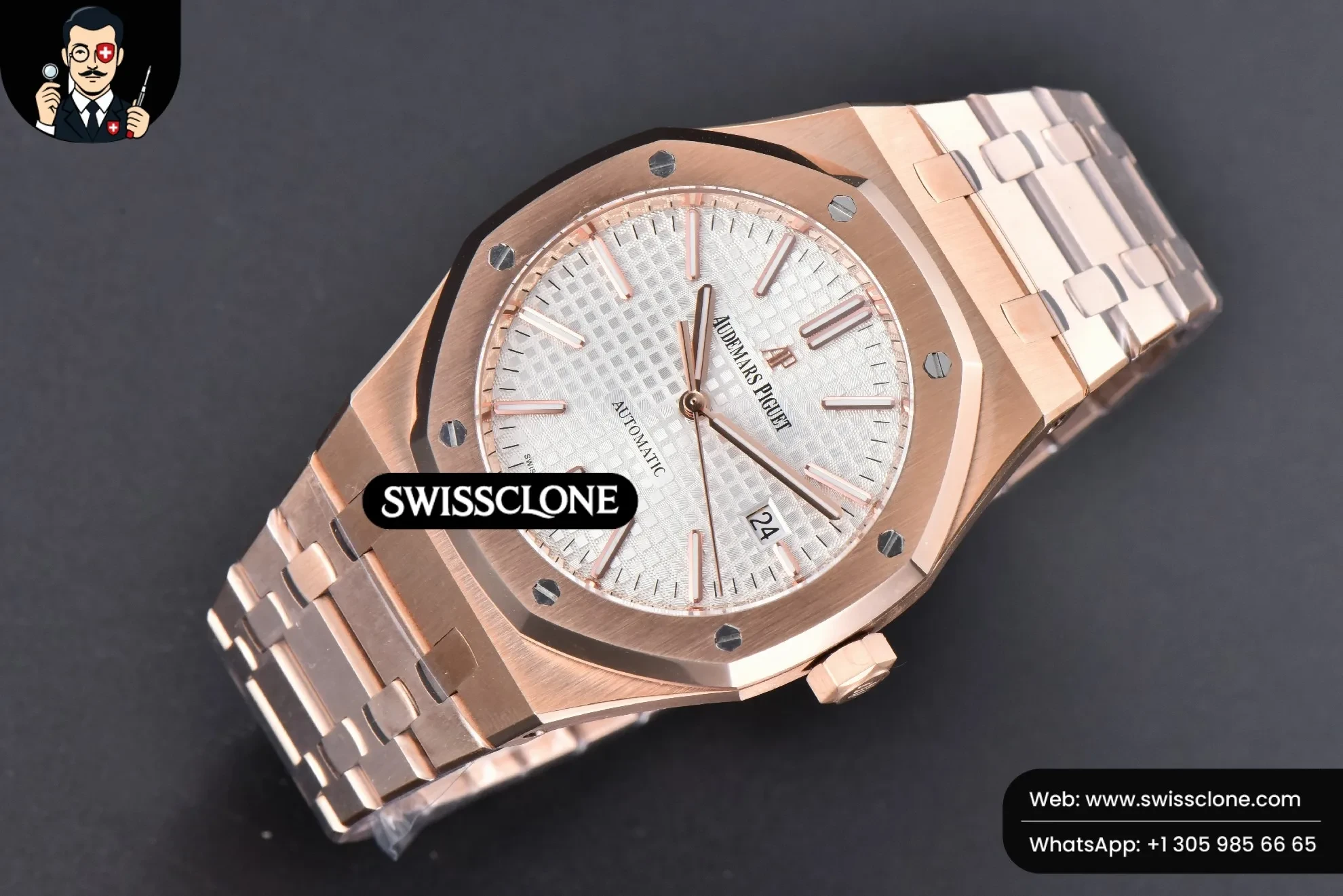 Audemars Piguet Royal Oak 15400 41mm IPF White Textured Dial (SW-25738) 1:1 Super Clone - Bezel & Lateral Case Profile