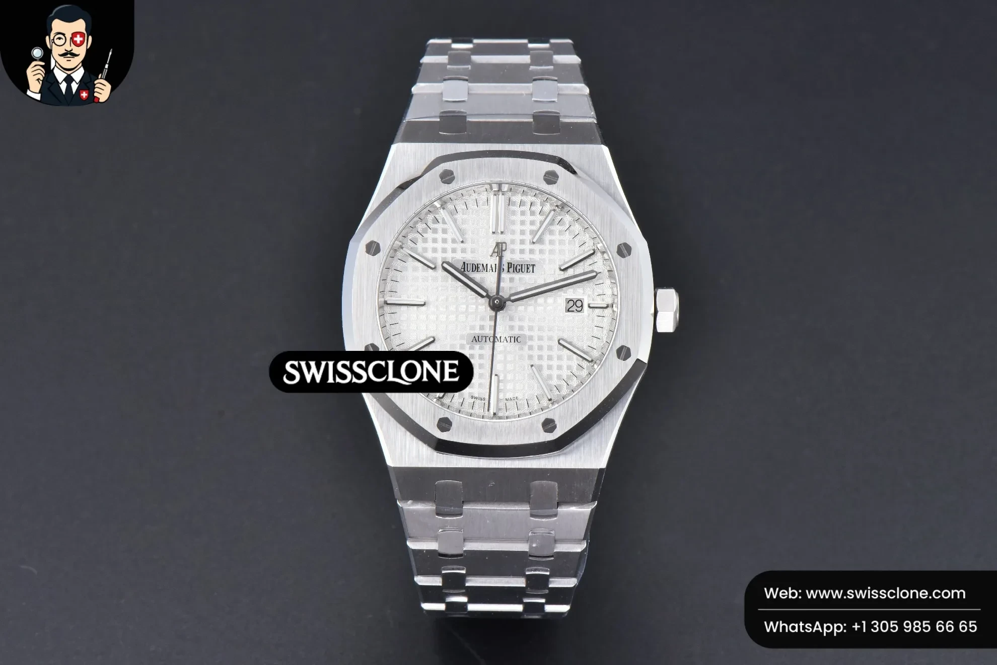 Audemars Piguet Royal Oak 15400 41mm IPF White Textured Dial 1:1 Super Clone - Dial Macro Close-Up