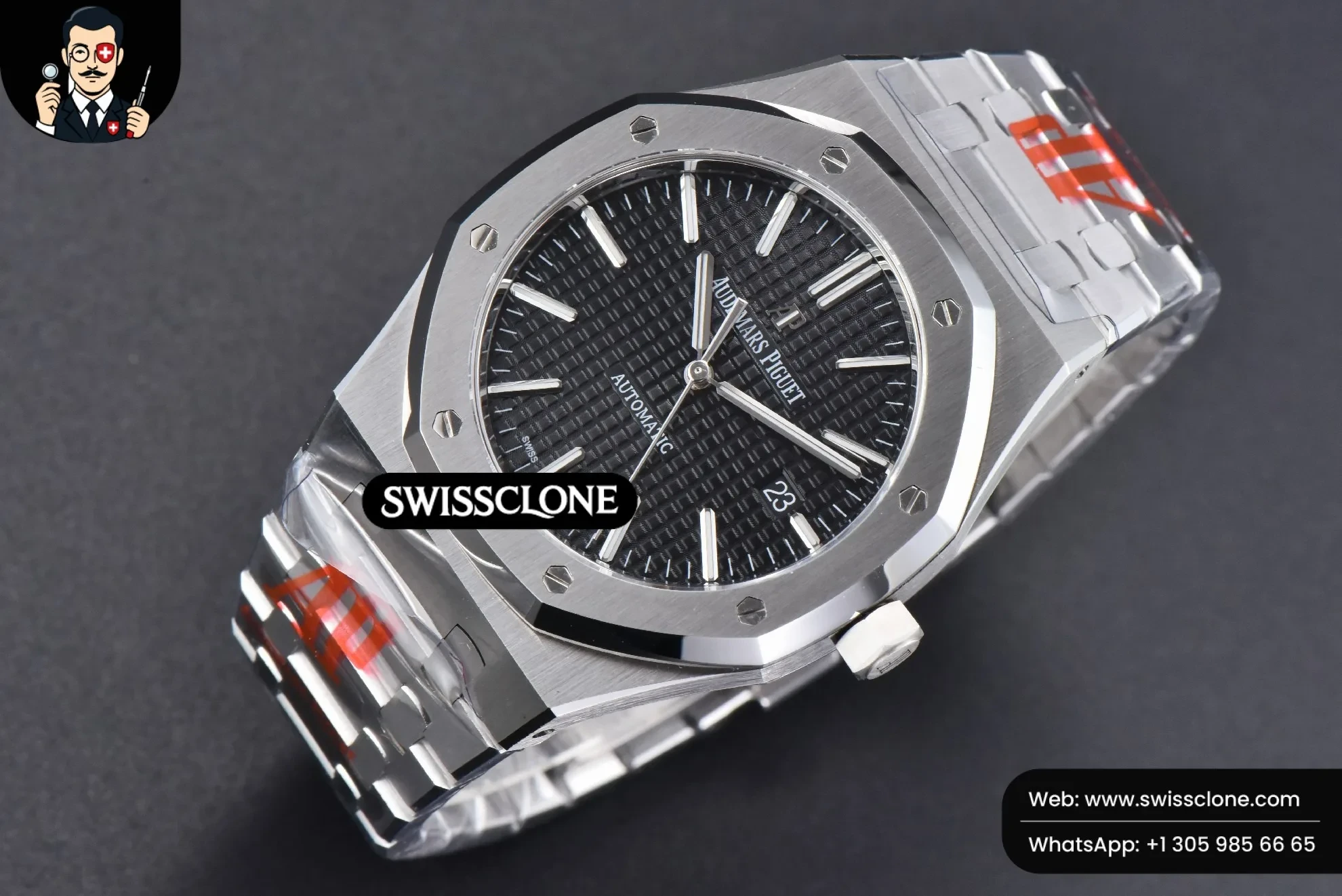 Audemars Piguet Royal Oak 15400 ORF 41mm Black Textured Dial 1:1 Super Clone - Bezel & Case Profile