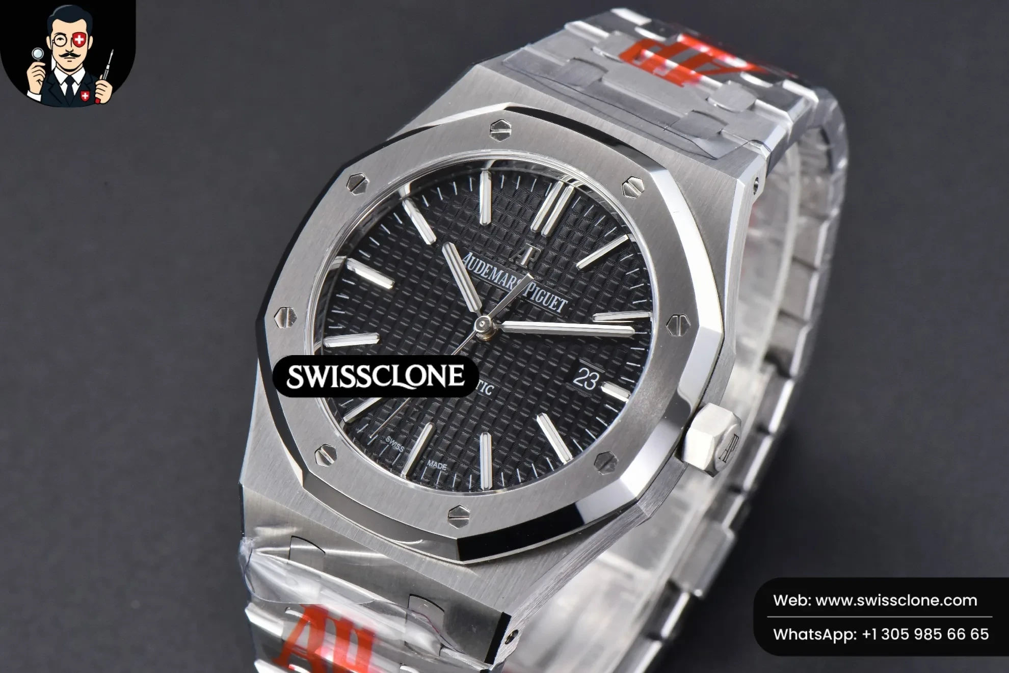 Audemars Piguet Royal Oak 15400 ORF 41mm Black Textured Dial 1:1 Super Clone - Clasp & Bracelet Finishing