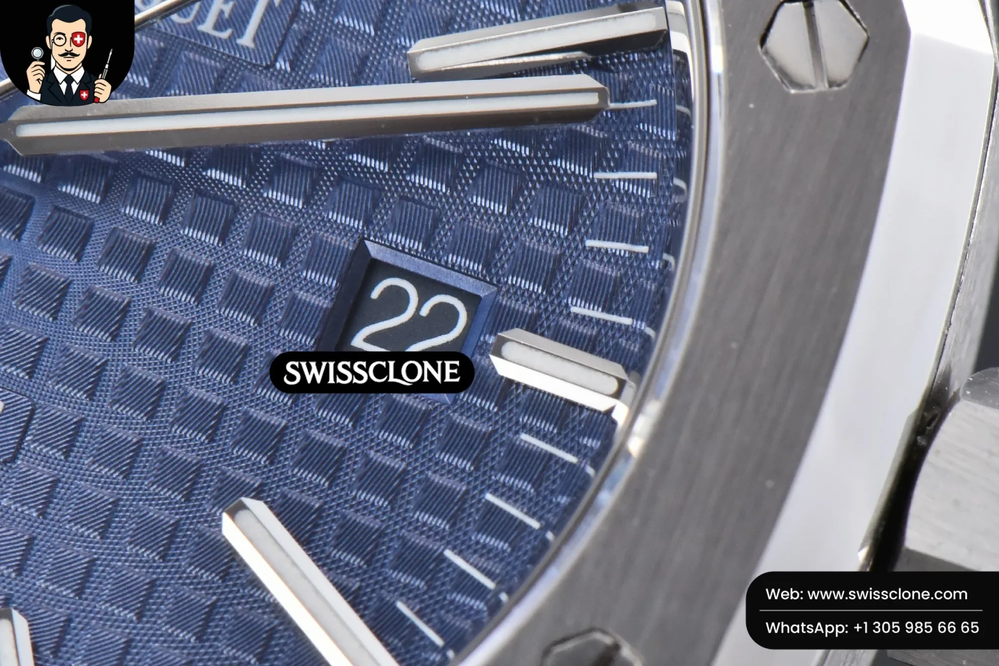 Audemars Piguet Royal Oak 15400 ORF 41mm Blue Textured Dial 1:1 Super Clone - Lateral Case Thickness Profile