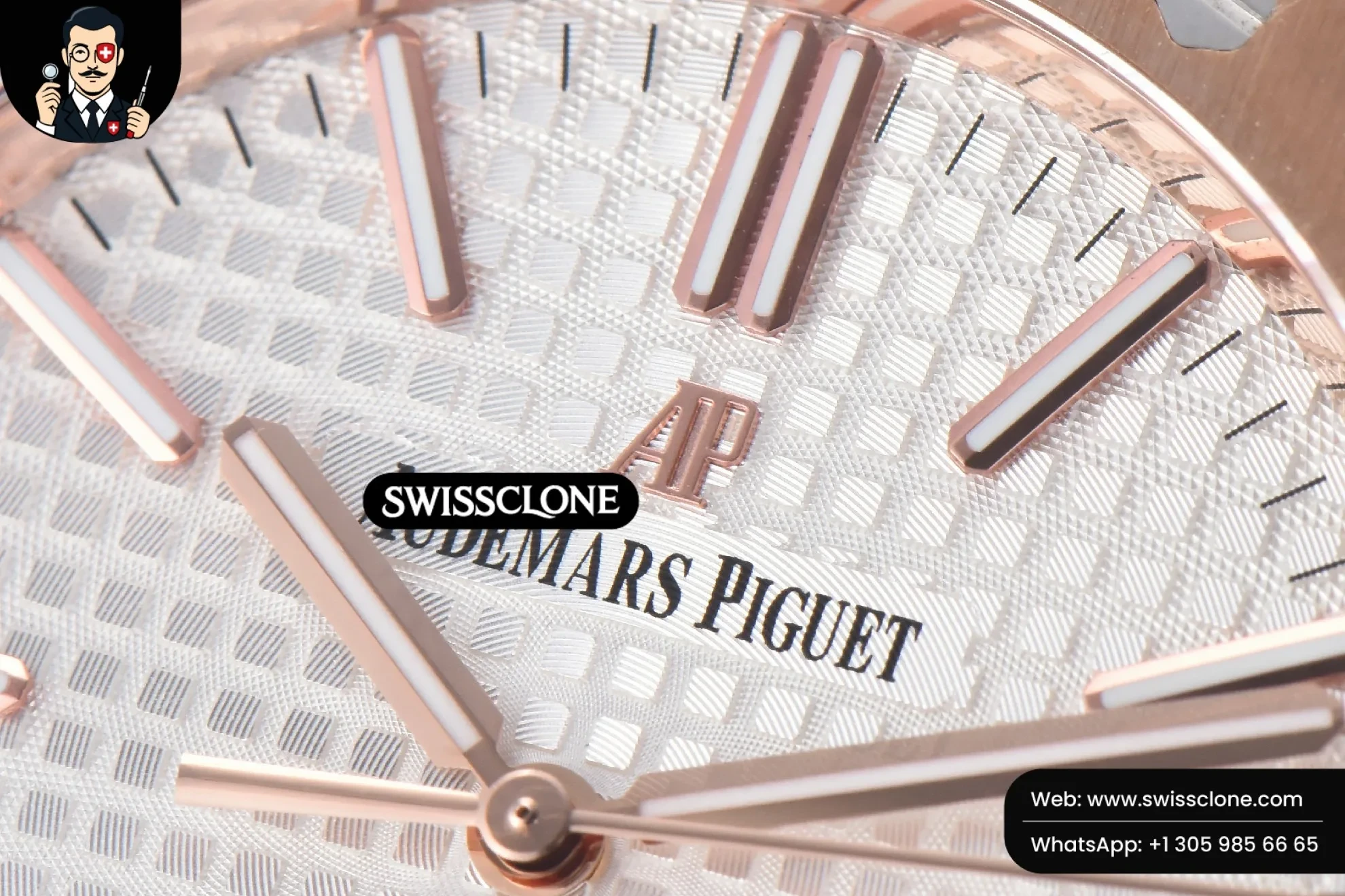 Audemars Piguet Royal Oak 15400 RG/SS 41mm IPF White Textured Dial RG/SS 1:1 Super Clone - Caseback & Cloned Calibre Movement