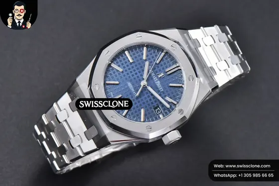 Audemars Piguet Royal Oak 15450 37mm Blue Textured Dial 1:1 Super Clone - Bezel & Case Profile