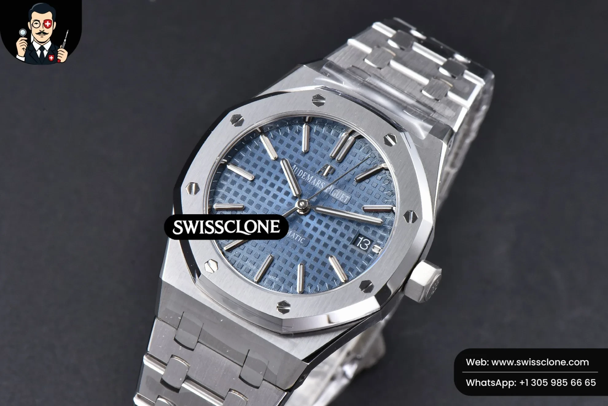 Audemars Piguet Royal Oak 15450 37mm Blue Textured Dial 1:1 Super Clone - Clasp & Bracelet Finishing