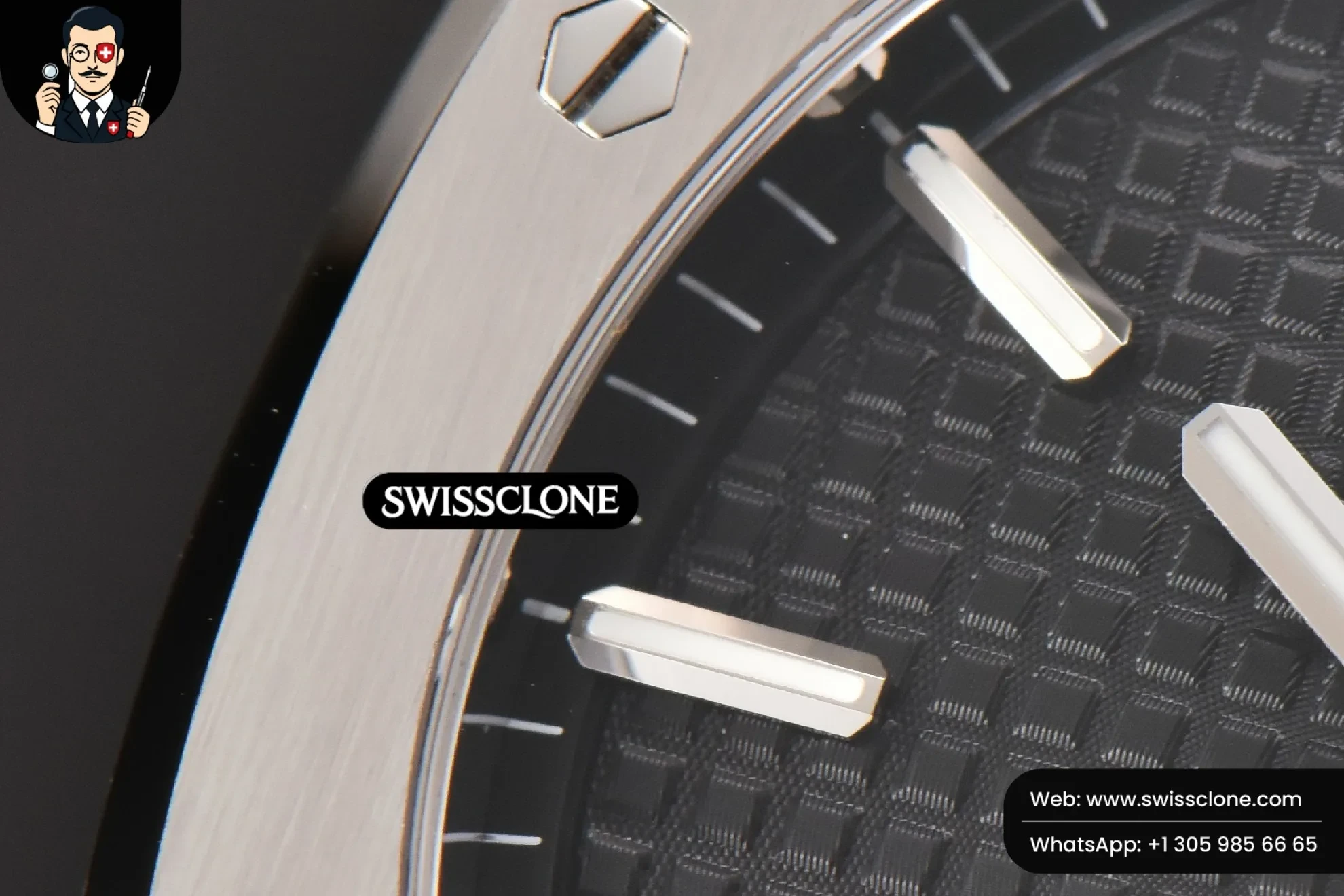 Audemars Piguet Royal Oak 15500 41mm Black Textured Dial (SW-26602) 1:1 Super Clone - Caseback & Cloned Calibre Movement