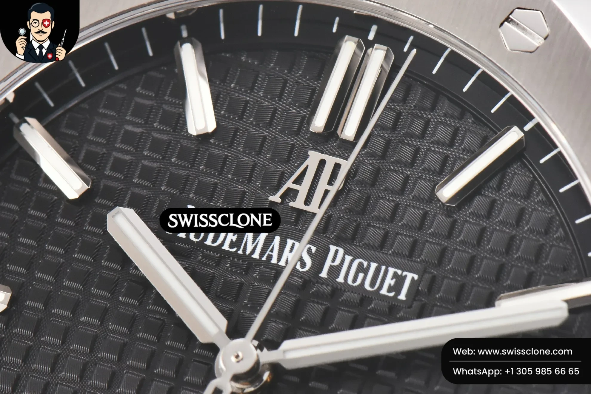 Audemars Piguet Royal Oak 15500 41mm Black Textured Dial (SW-26602) 1:1 Super Clone - Clasp & Bracelet Brushed Finishing