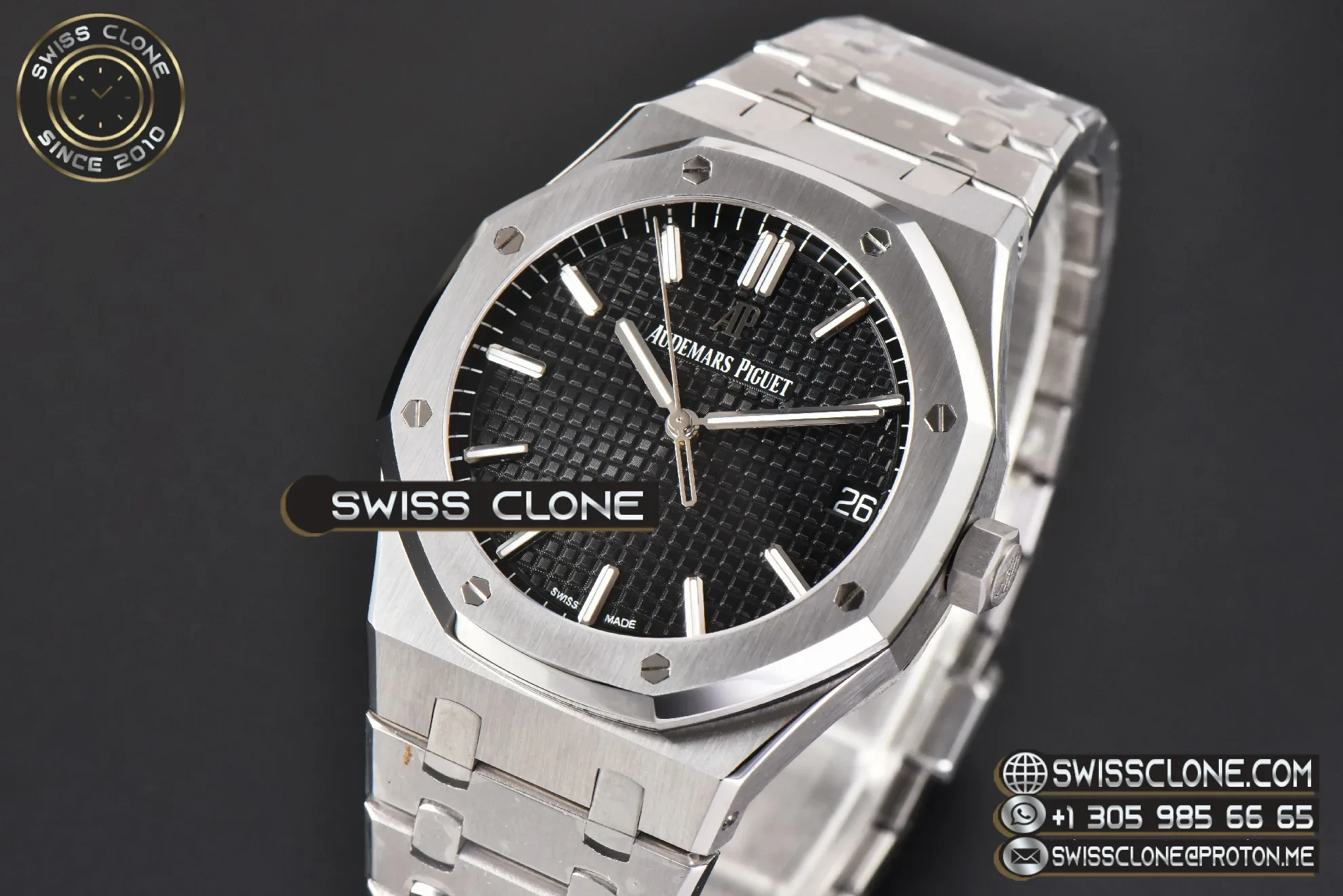 Audemars Piguet Royal Oak 15500 41mm Black Textured Dial 1:1 Super Clone - Bezel & Case Profile