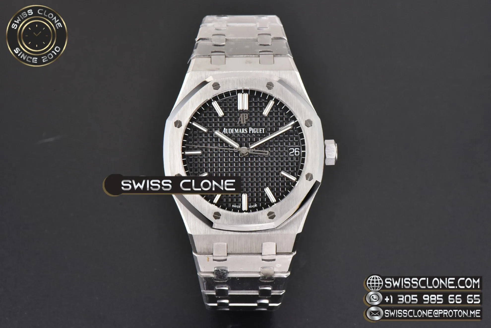 Audemars Piguet Royal Oak 15500 41mm Black Textured Dial 1:1 Super Clone - Dial Macro Close-Up
