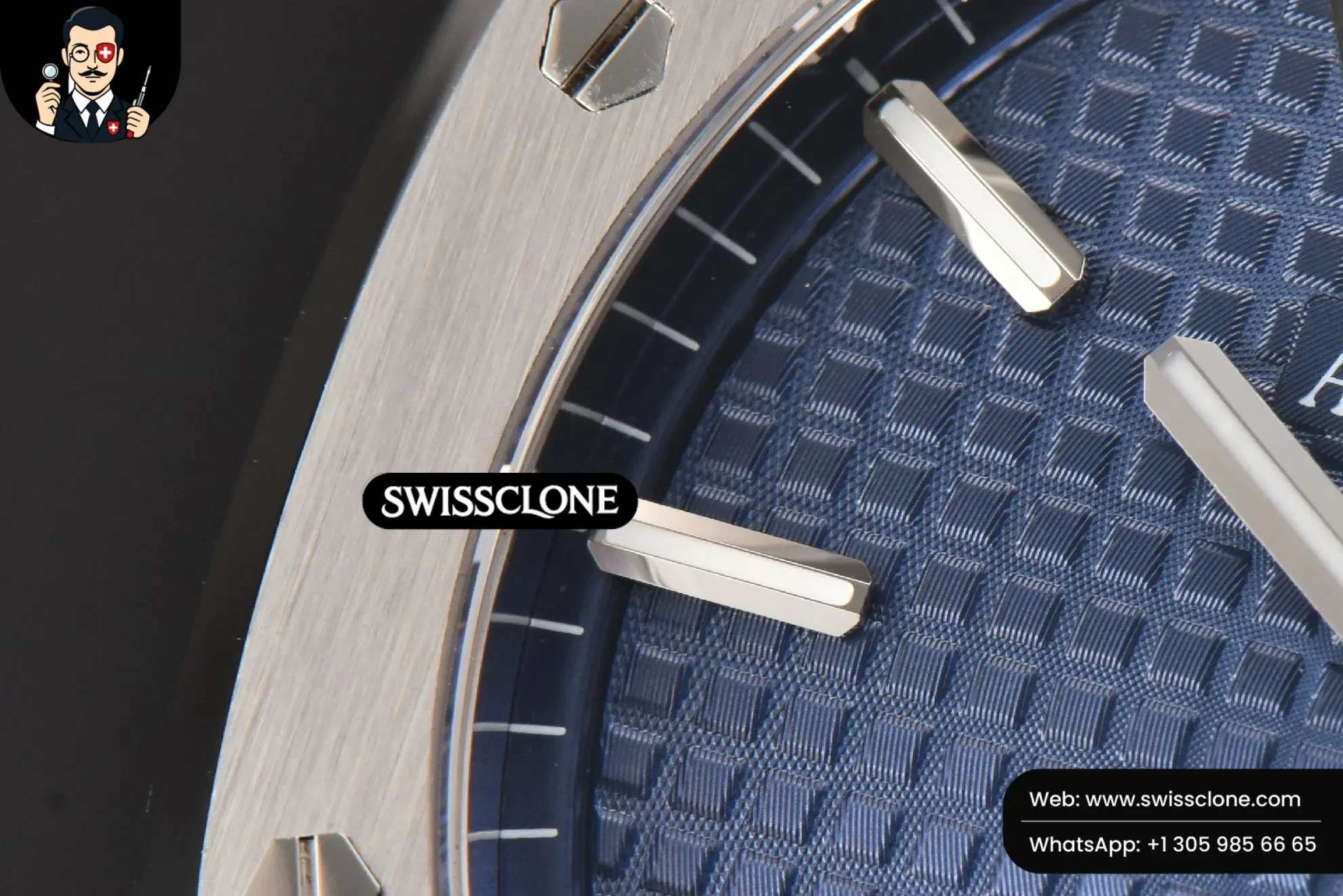 Audemars Piguet Royal Oak 15500 41mm Blue Textured Dial (SW-26594) 1:1 Super Clone - Clasp & Bracelet Brushed Finishing