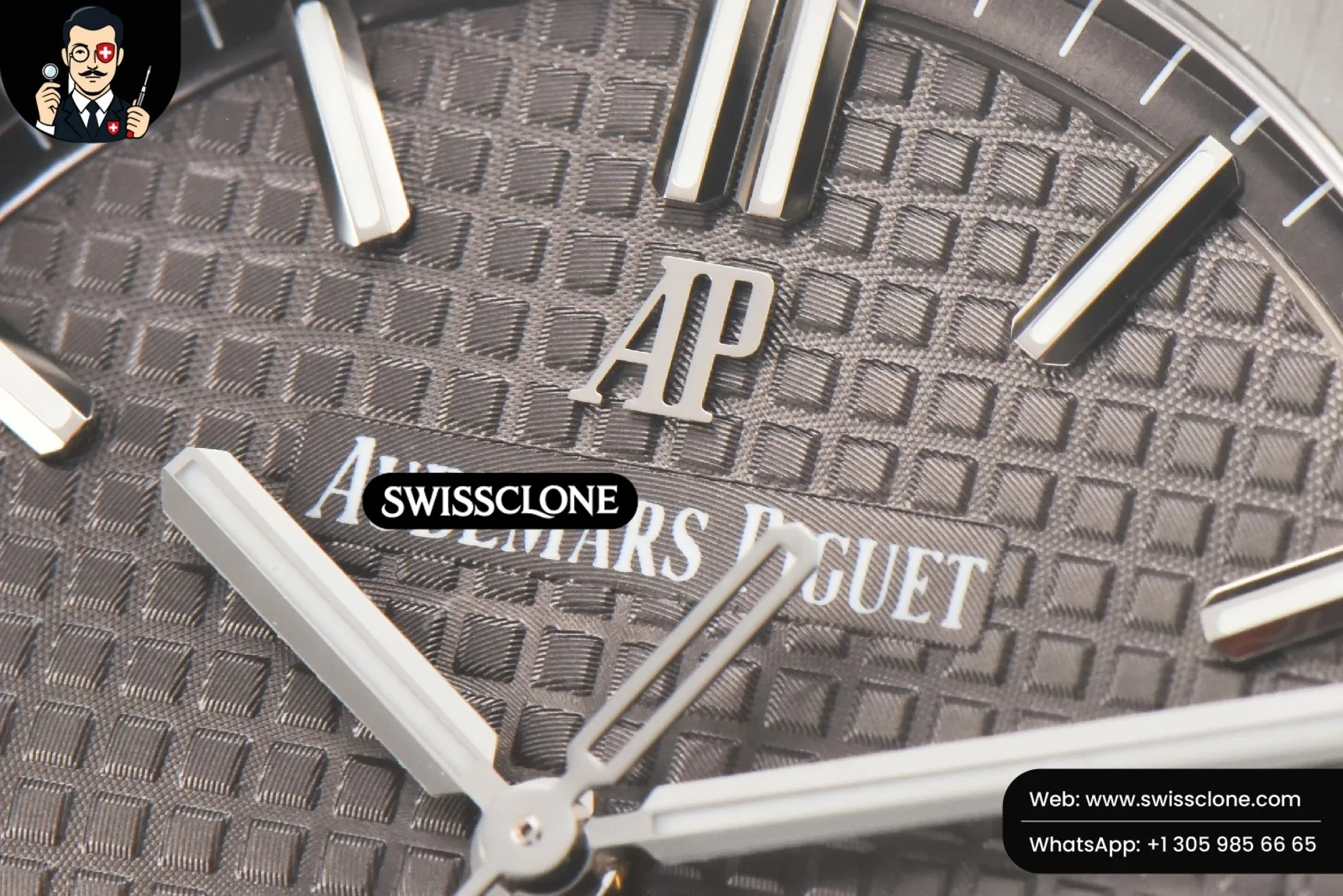 Audemars Piguet Royal Oak 15500 41mm Gray Textured Dial (SW-26610) 1:1 Super Clone - Caseback & Cloned Calibre Movement
