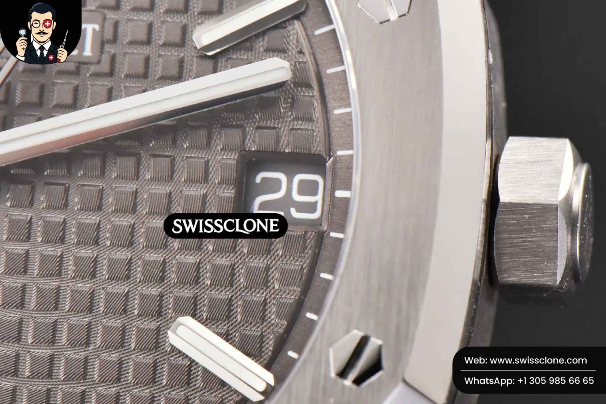 Audemars Piguet Royal Oak 15500 41mm Gray Textured Dial (SW-26610) 1:1 Super Clone - Clasp & Bracelet Brushed Finishing