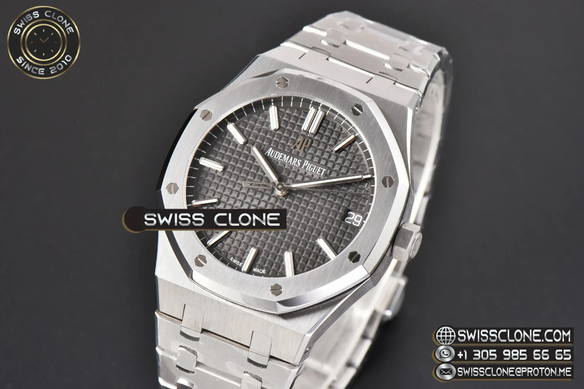 Audemars Piguet Royal Oak 15500 41mm Gray Textured Dial 1:1 Super Clone - Bezel & Case Profile
