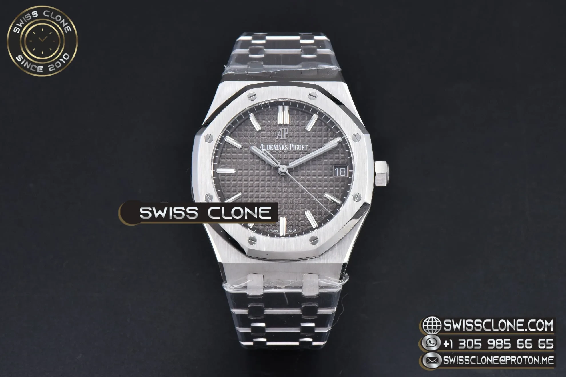 Audemars Piguet Royal Oak 15500 APSF 41MM Gray Textured Dial APS Factory 1:1 Super Clone - Dial Macro Close-Up