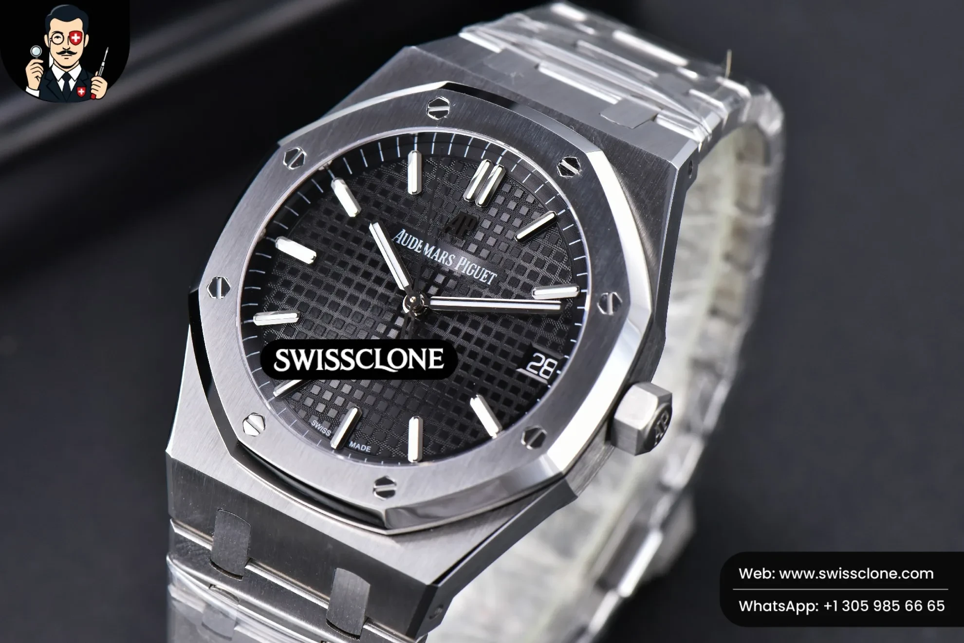 Audemars Piguet Royal Oak 15500 OMF 41mm Black Textured Dial 9015 1:1 Super Clone - Clasp & Bracelet Finishing