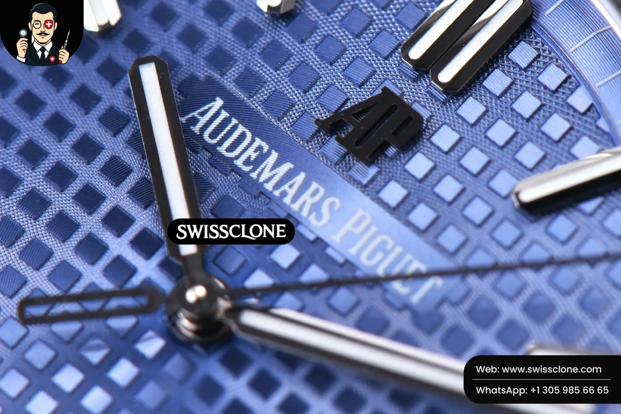 Audemars Piguet Royal Oak 15500 OMF 41mm Blue Textured Dial 9015 1:1 Super Clone - Caseback & Cloned Calibre Movement