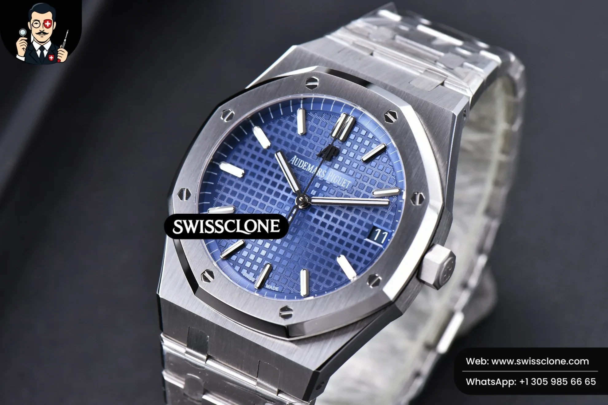 Audemars Piguet Royal Oak 15500 OMF 41mm Blue Textured Dial 9015 1:1 Super Clone - Clasp & Bracelet Finishing