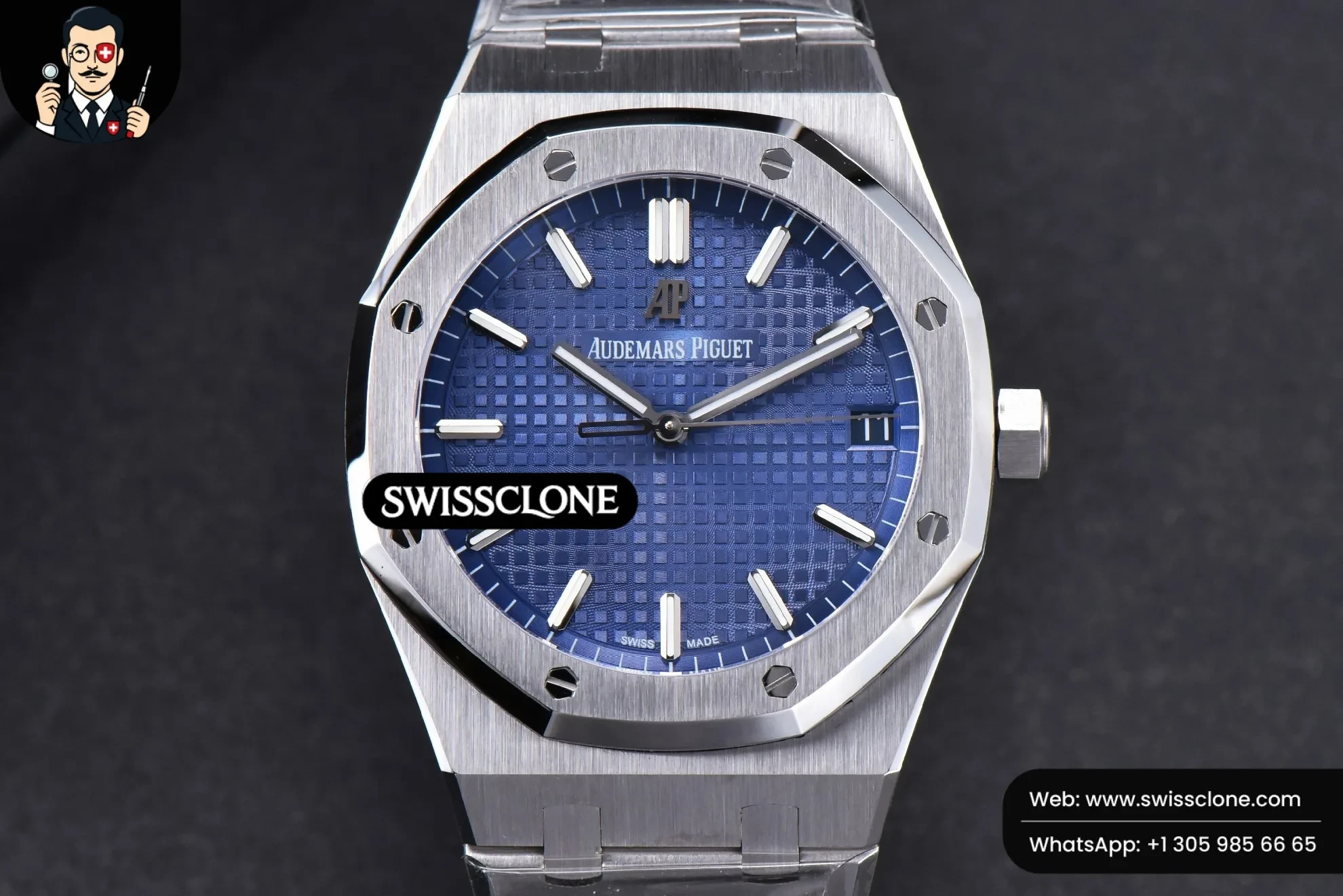 Audemars Piguet Royal Oak 15500 OMF 41mm Blue Textured Dial 9015
