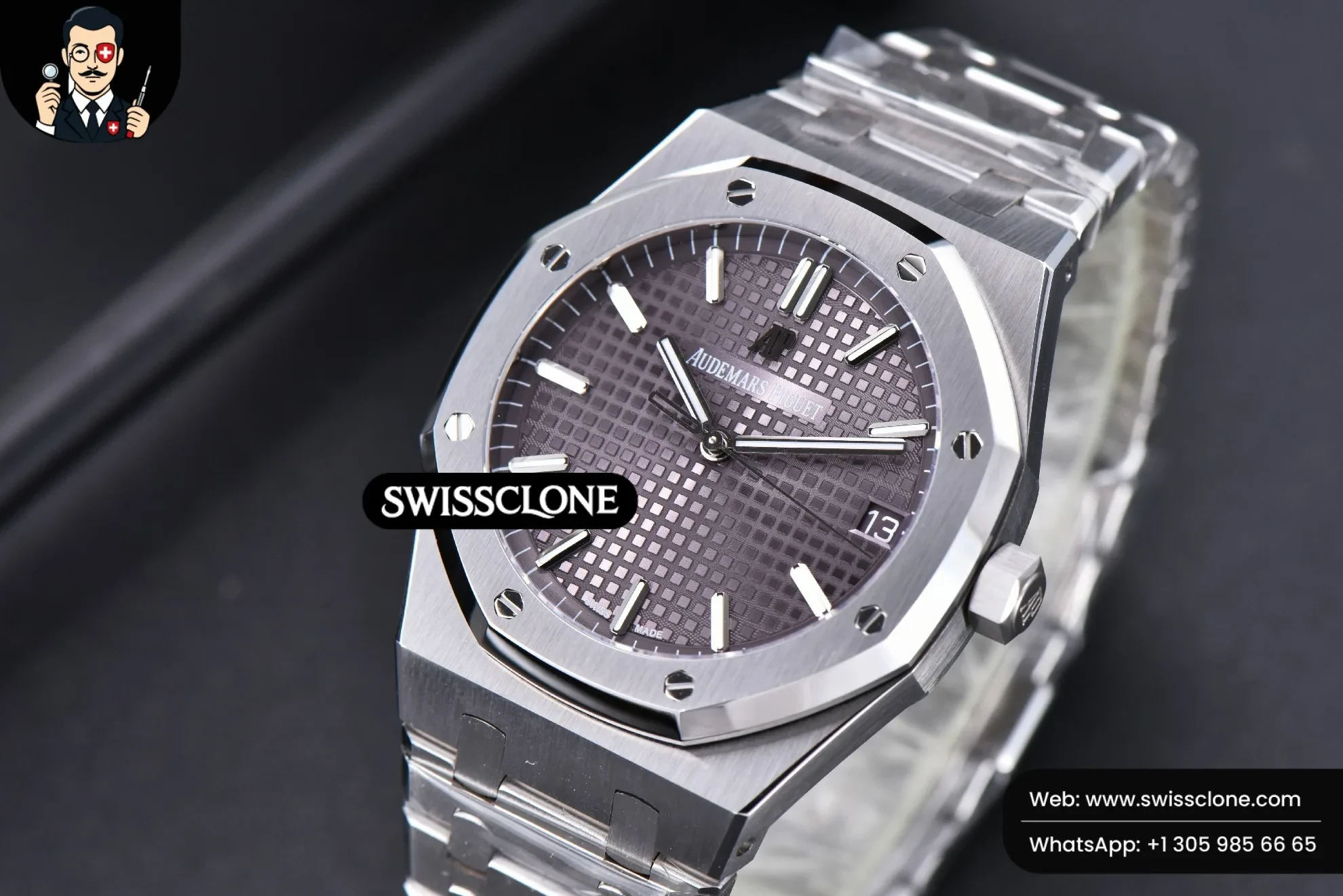 Audemars Piguet Royal Oak 15500 OMF 41mm Gray Textured Dial 9015 1:1 Super Clone - Clasp & Bracelet Finishing