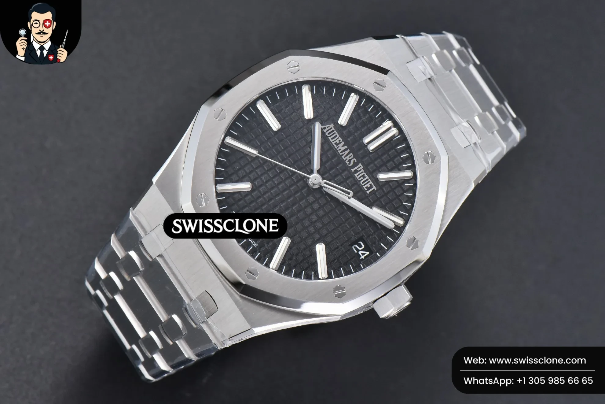 Audemars Piguet Royal Oak 15510 41mm ’50th Anniversary’ Black Dial 1:1 Super Clone Det - Bezel & Case Profile