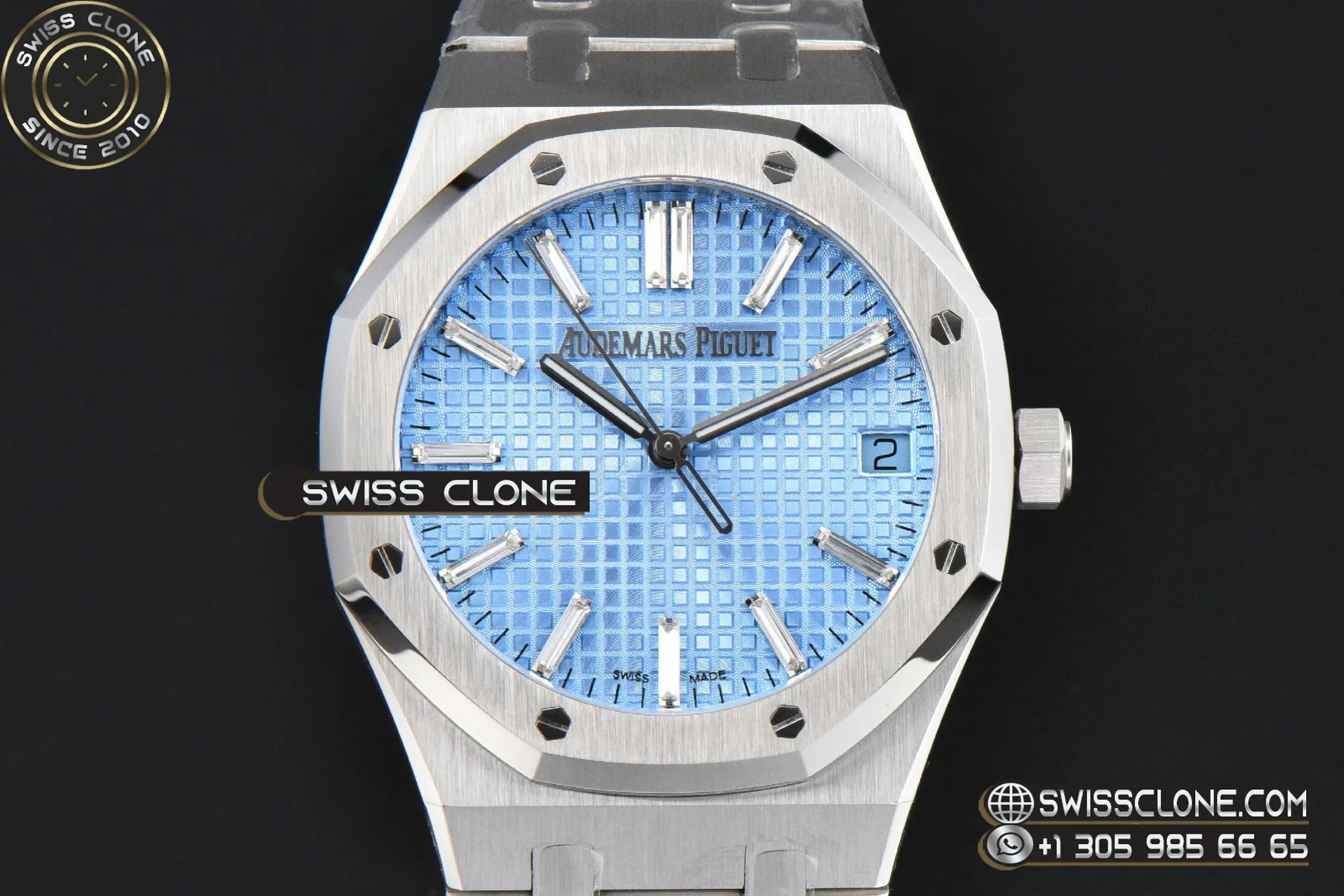 Audemars Piguet Royal Oak 15510 41mm ’50th Anniversary’ Ice Blue Dial Diamond Marker