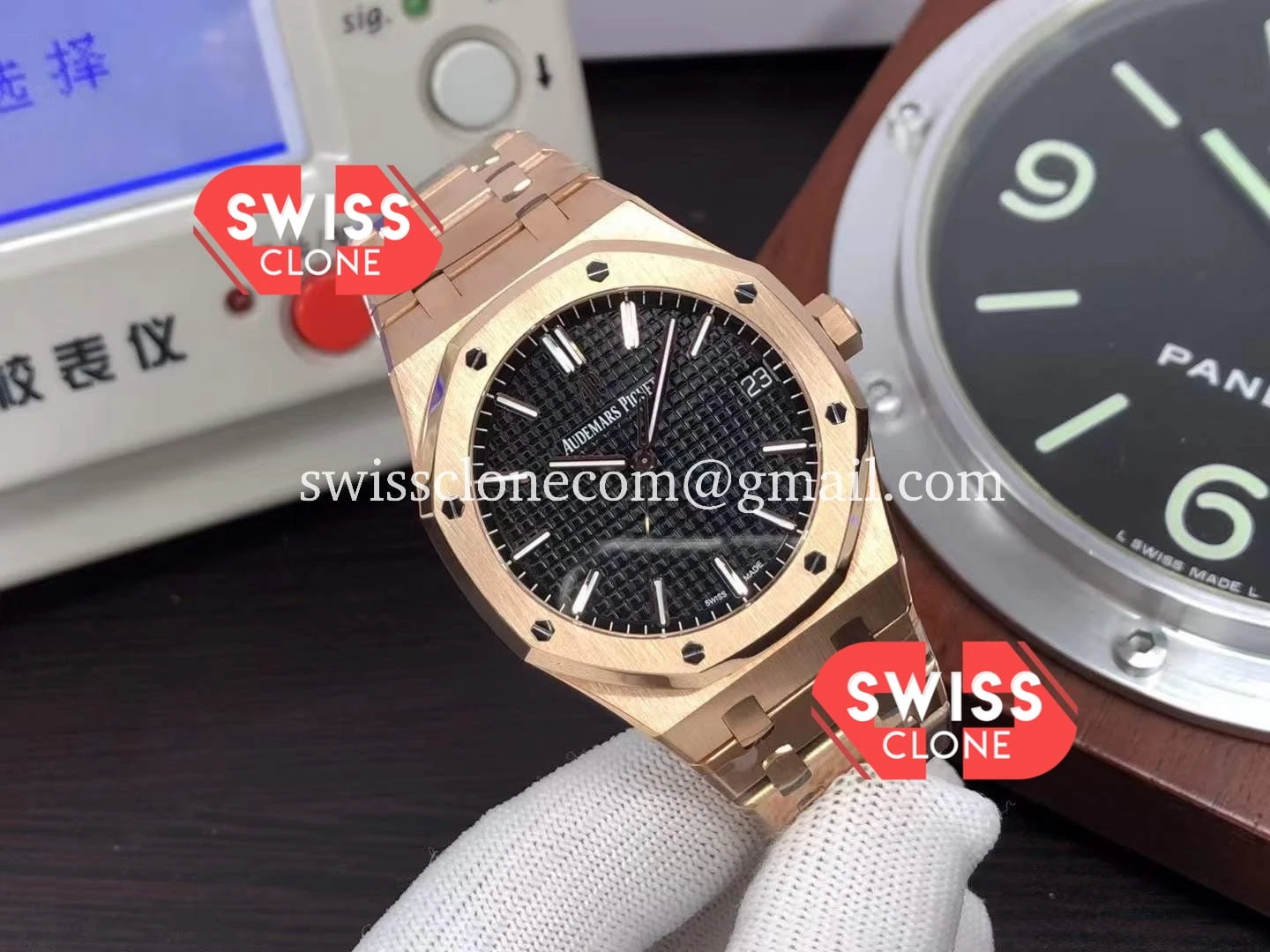 Audemars Piguet Royal Oak 15510 41mm Rose Gold Black Dial 1:1 Super Clone - Dial Macro Close-Up