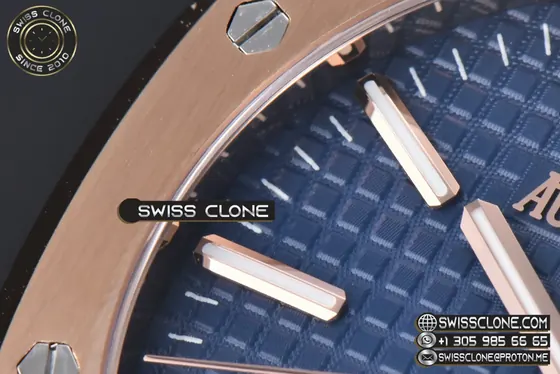 Audemars Piguet Royal Oak 15510 50th Anniversary Blue Dial 41mm (SW-22394) 1:1 Super Clone - Crown Guard & Case Thickness Profile