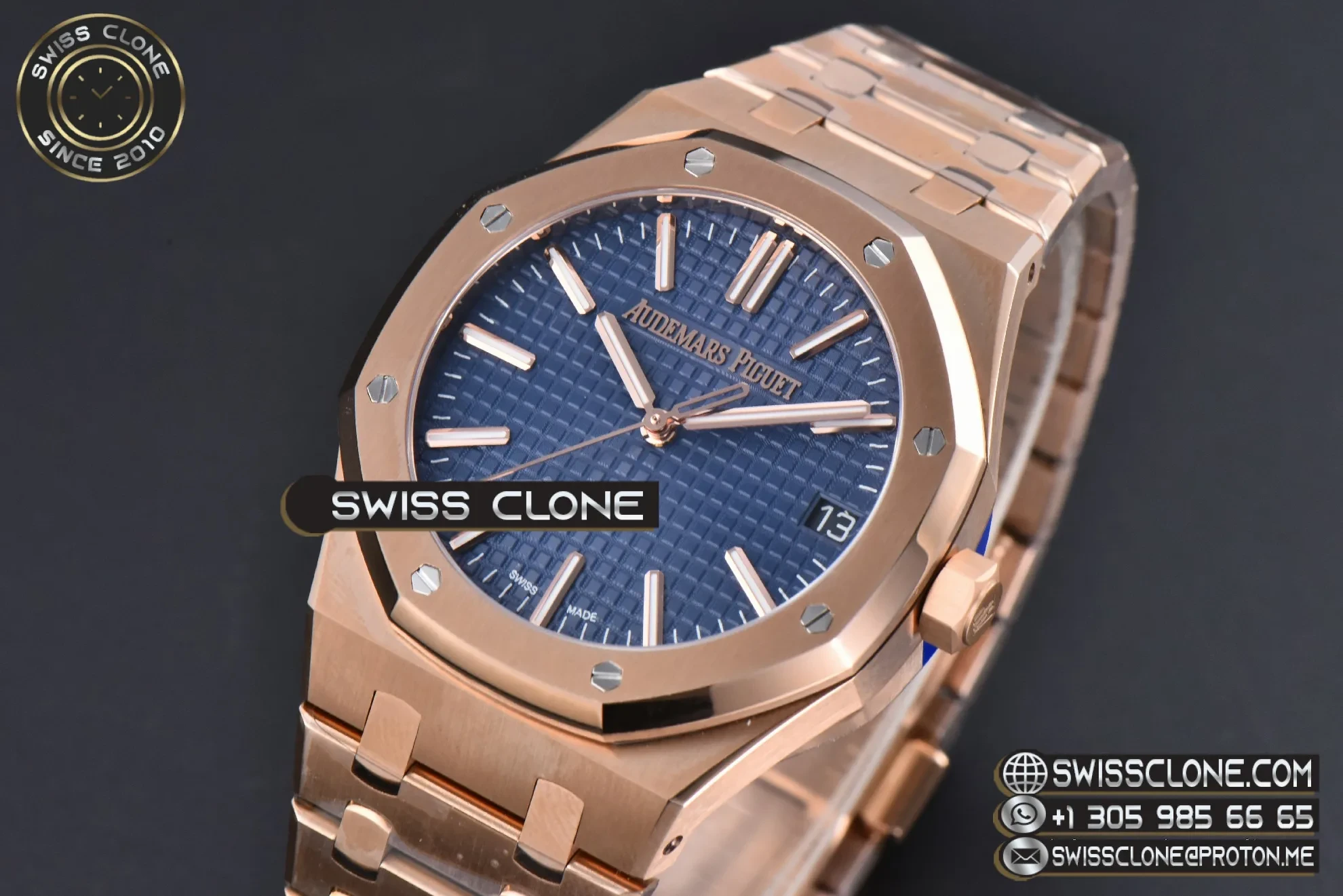 Audemars Piguet Royal Oak 15510 50th Anniversary Blue Dial 41mm (SW-22394) 1:1 Super Clone - Clasp & Bracelet Brushed Finishing