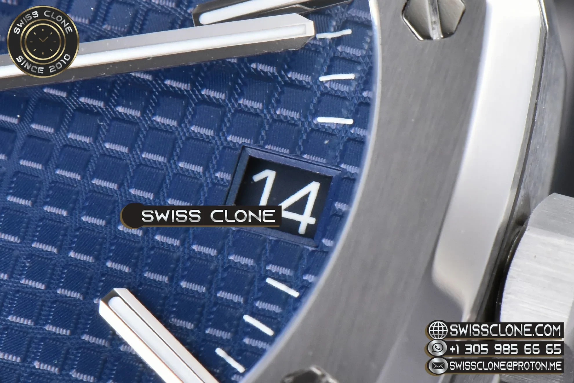 Audemars Piguet Royal Oak 15510 50th Anniversary Blue Dial 41mm (SW-22458) 1:1 Super Clone - Crown Guard & Case Thickness Profile