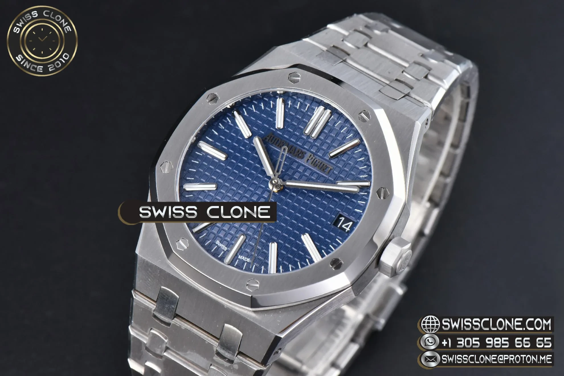 Audemars Piguet Royal Oak 15510 50th Anniversary Blue Dial 41mm (SW-22458) 1:1 Super Clone - Clasp & Bracelet Brushed Finishing