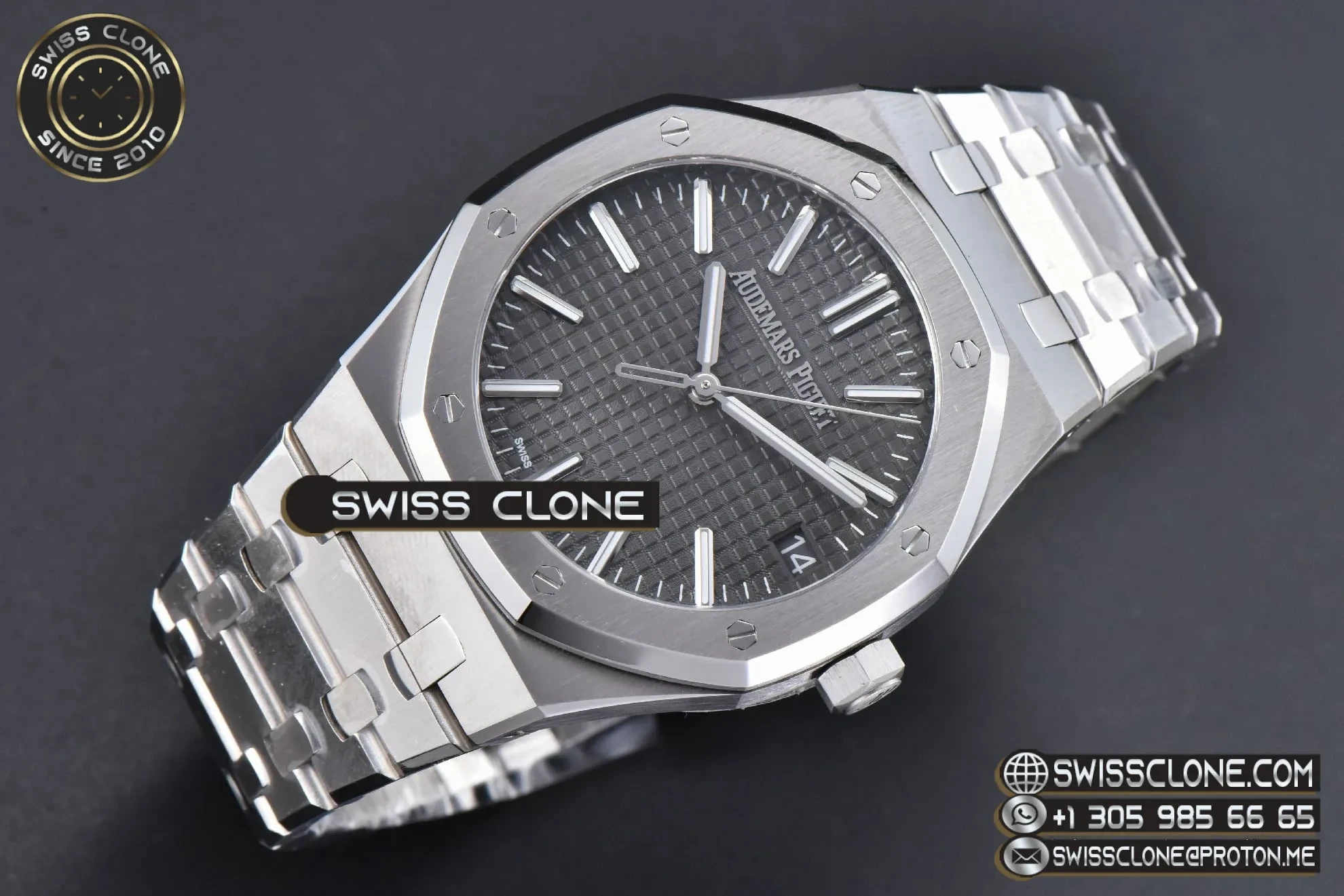 Audemars Piguet Royal Oak 15510 50th Anniversary Gray Dial 41mm 1:1 Super Clone - Dial Macro Close-Up