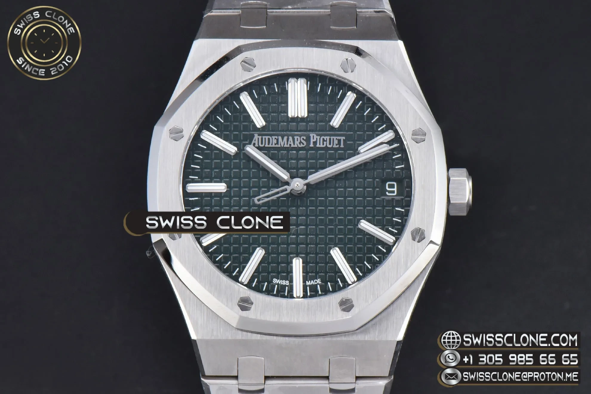 Audemars Piguet Royal Oak 15510 50th Anniversary Green Dial 41mm 1:1 Super Clone - Dial Macro Close-Up