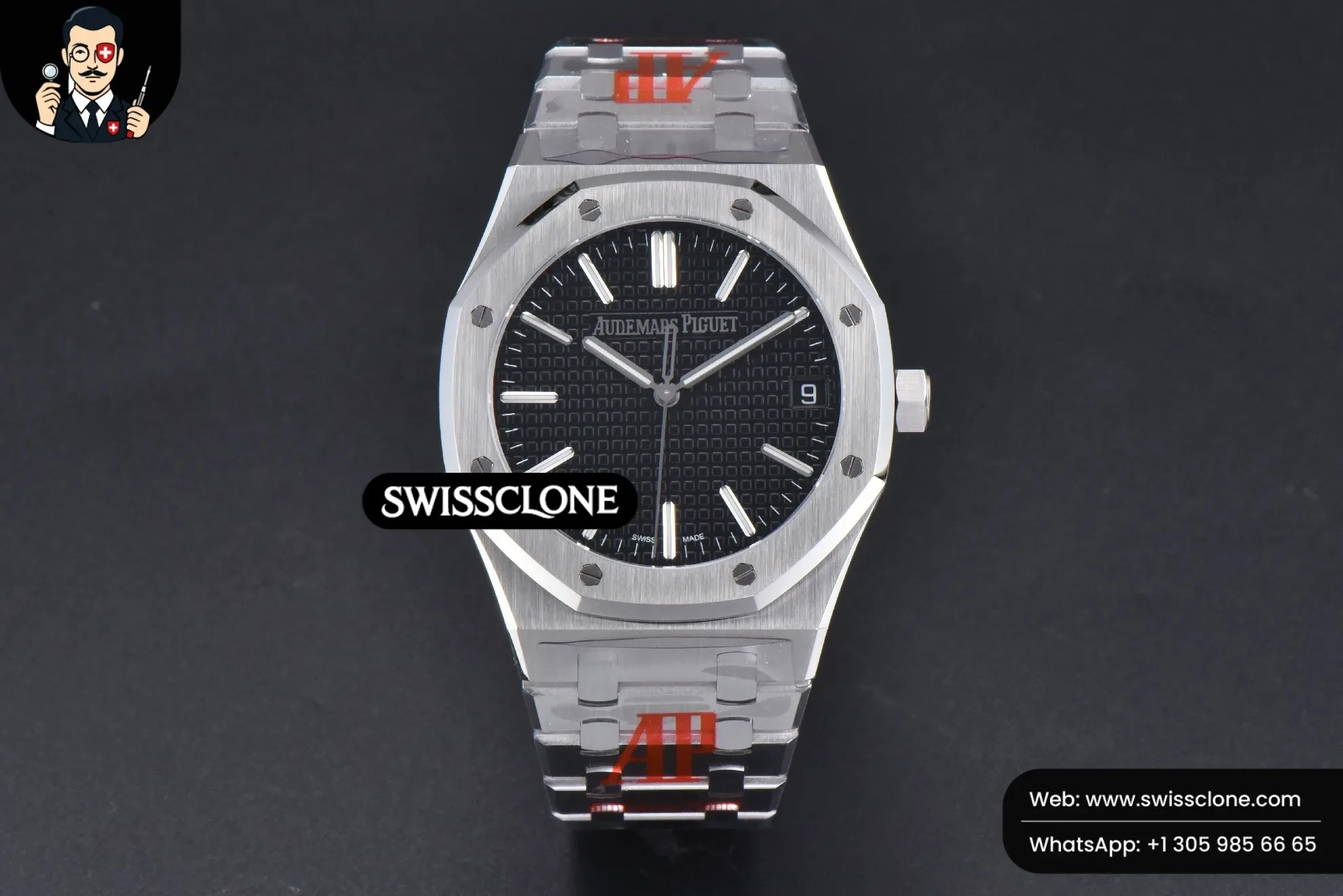 Audemars Piguet Royal Oak 15510 “50th Anniversary” ORF 41mm Black Dial 1:1 Super Clone Det - Dial Macro Close-Up