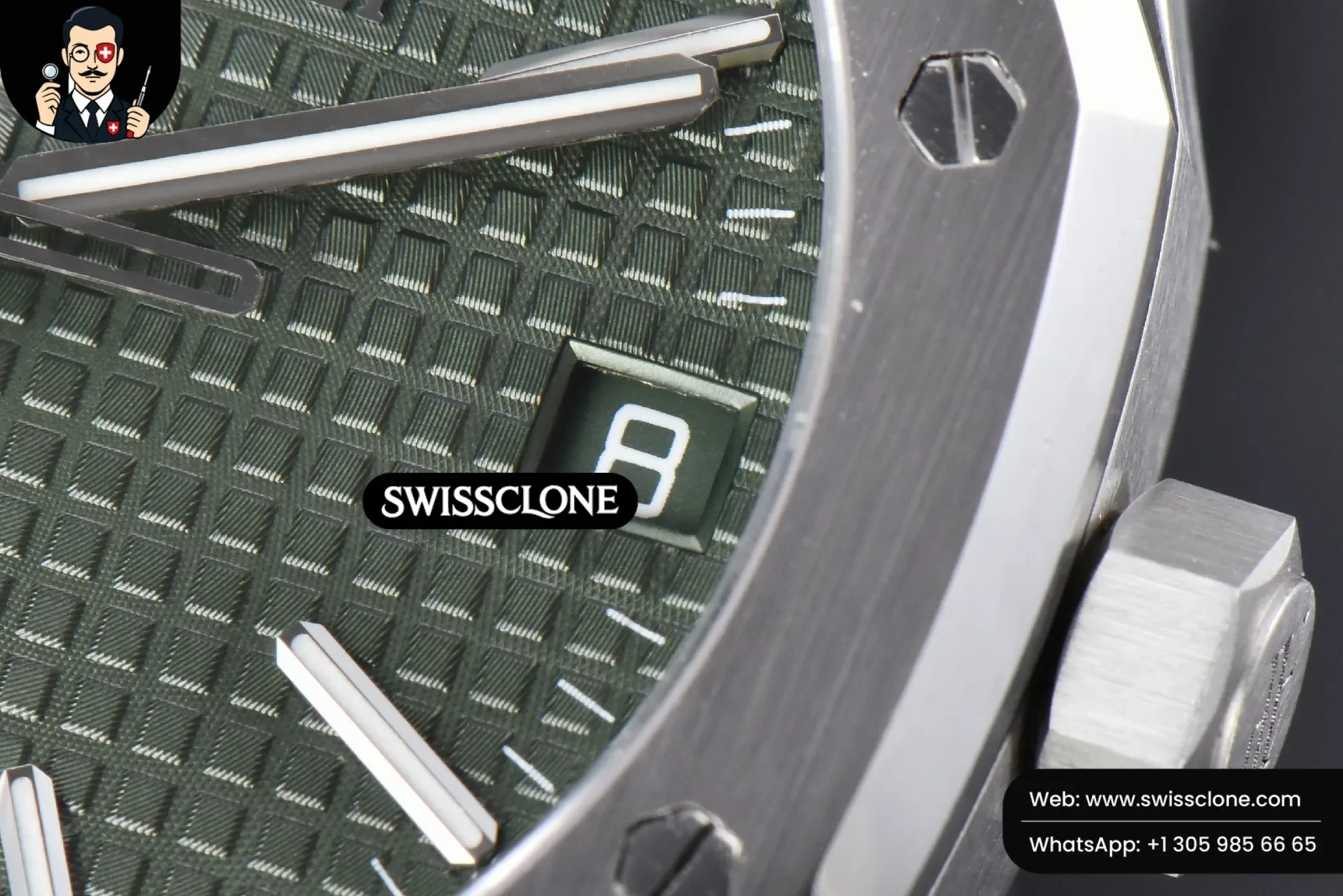 Audemars Piguet Royal Oak 15510 “50th Anniversary” ORF 41mm Green Dial (SW-23234) 1:1 Super Clone - Crown Guard & Case Thickness Profile