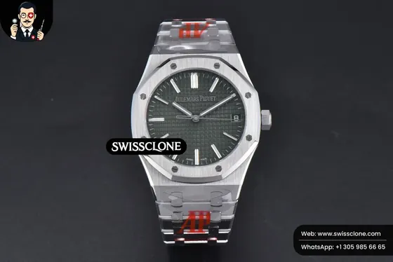 Audemars Piguet Royal Oak 15510 “50th Anniversary” ORF 41mm Green Dial (SW-23234) 1:1 Super Clone - Dial Macro & Hands Close-Up