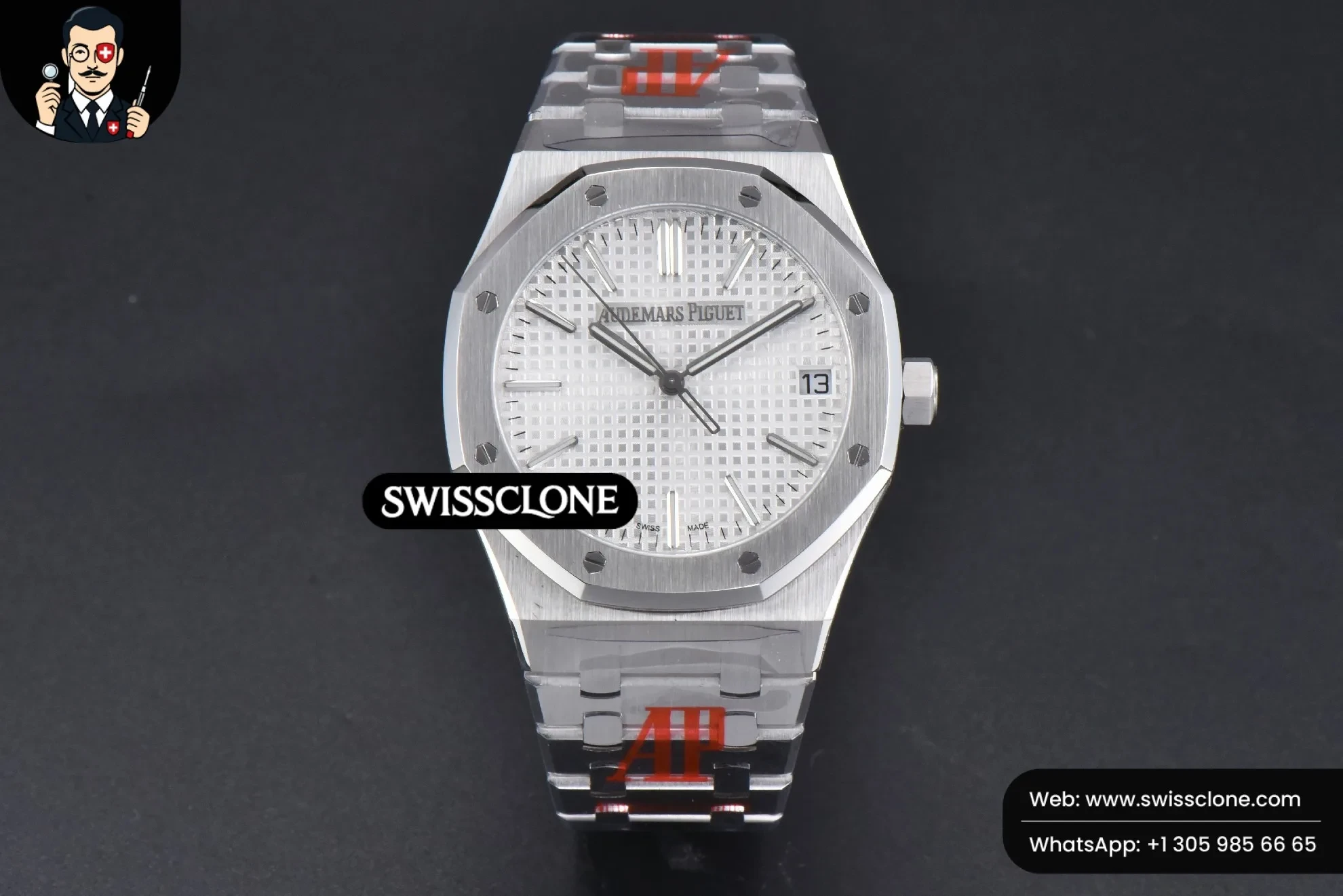 Audemars Piguet Royal Oak 15510 “50th Anniversary” ORF 41mm White Dial 1:1 Super Clone Det - Dial Macro Close-Up