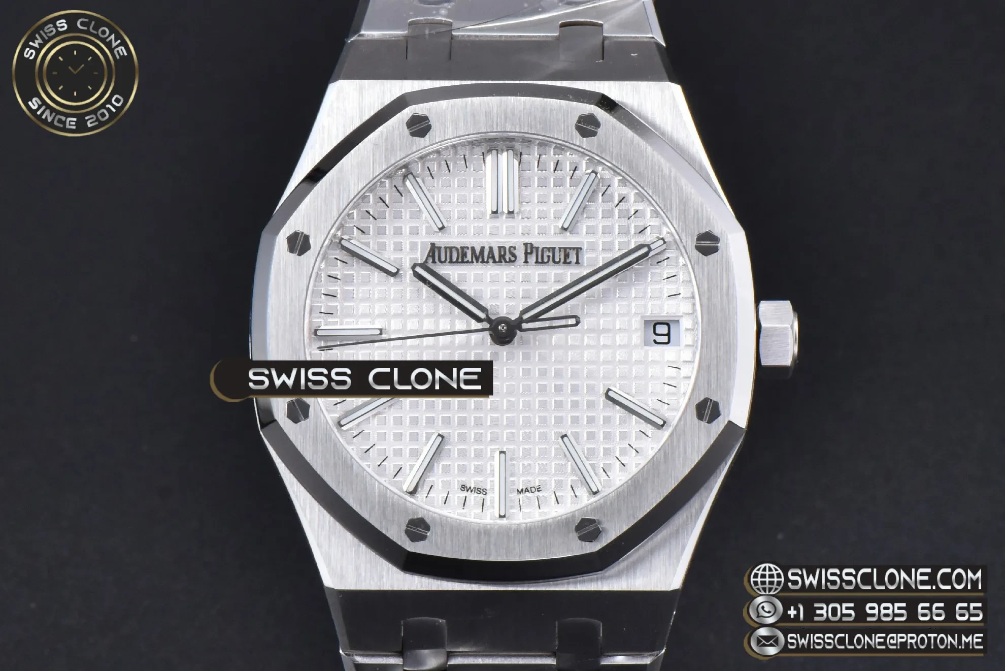 Audemars Piguet Royal Oak 15510 50th Anniversary White Dial 41mm 1:1 Super Clone - Dial Macro Close-Up