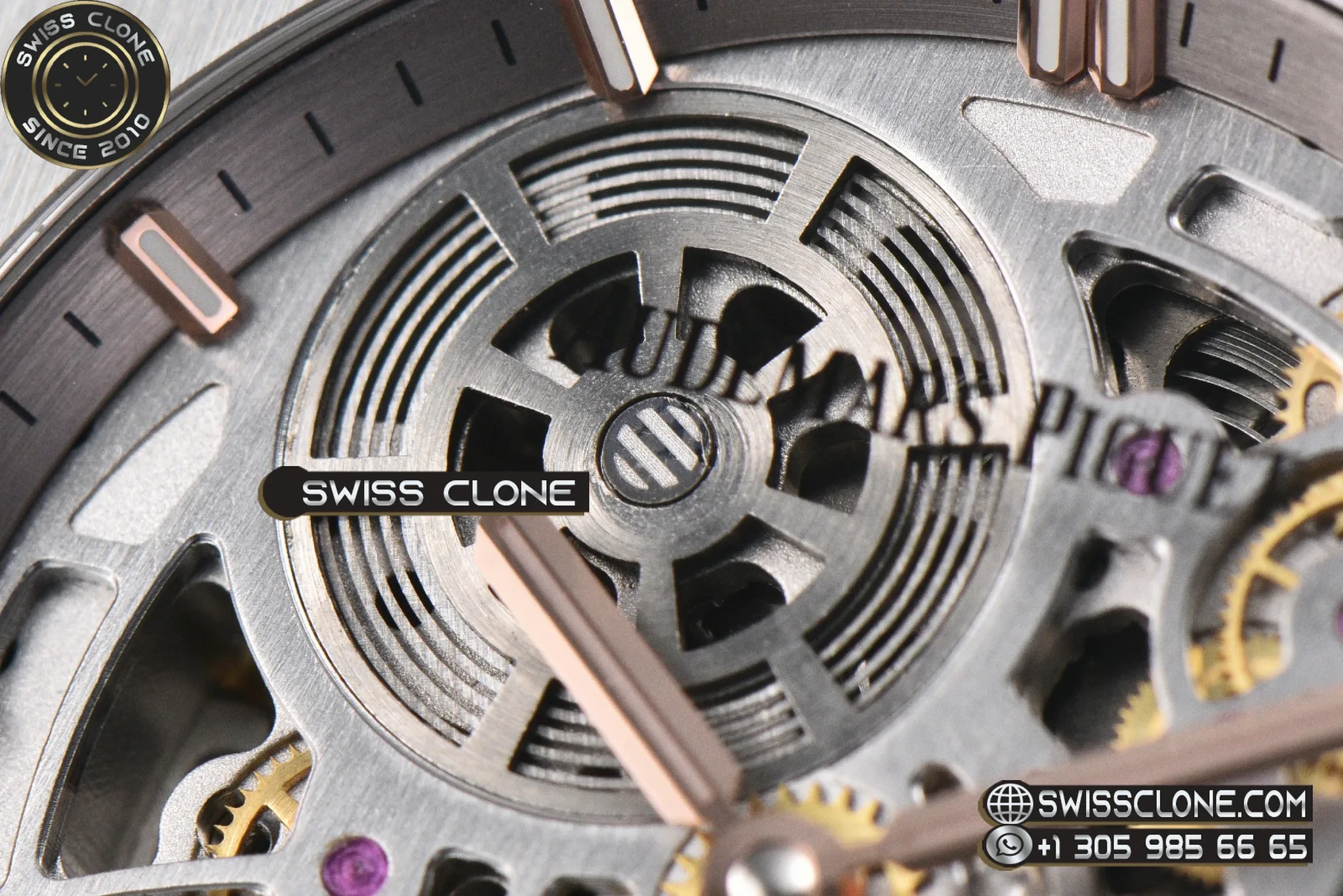 Audemars Piguet Royal Oak 16204 39mm Skeleton Dial (SW-22986) 1:1 Super Clone - Crown Guard & Case Thickness Profile
