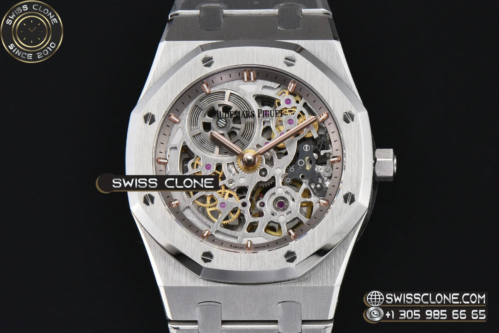 Audemars Piguet Royal Oak 16204 39mm Skeleton Dial (SW-22986) 1:1 Super Clone - Clasp & Bracelet Brushed Finishing