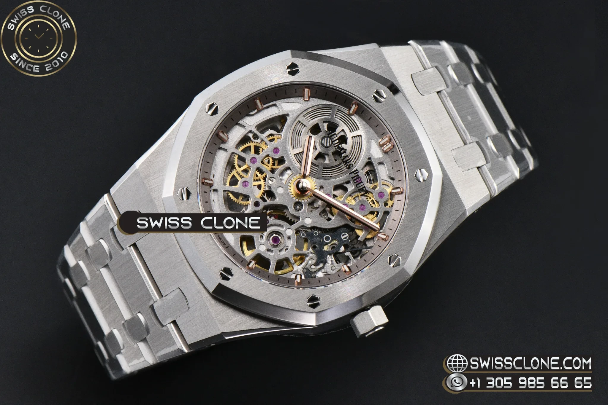 Audemars Piguet Royal Oak 16204 39mm Skeleton Dial (SW-22986) 1:1 Super Clone - Dial Macro & Hands Close-Up