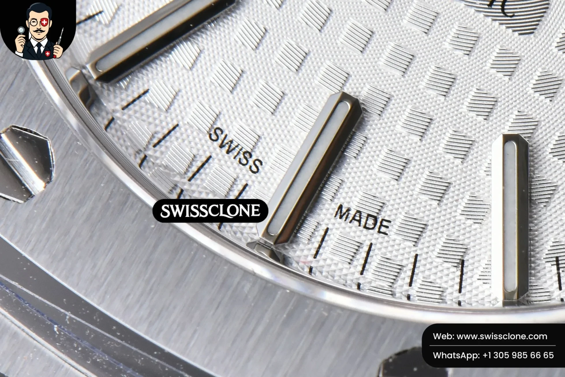Audemars Piguet Royal Oak 37mm 15450 White Textured Dial on 1:1 Super Clone - Lateral Case Thickness Profile