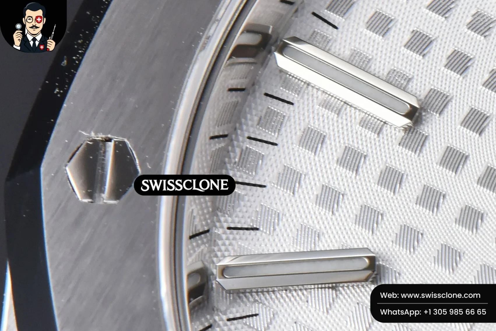 Audemars Piguet Royal Oak 37mm 15450 White Textured Dial on 1:1 Super Clone - Clasp & Bracelet Finishing