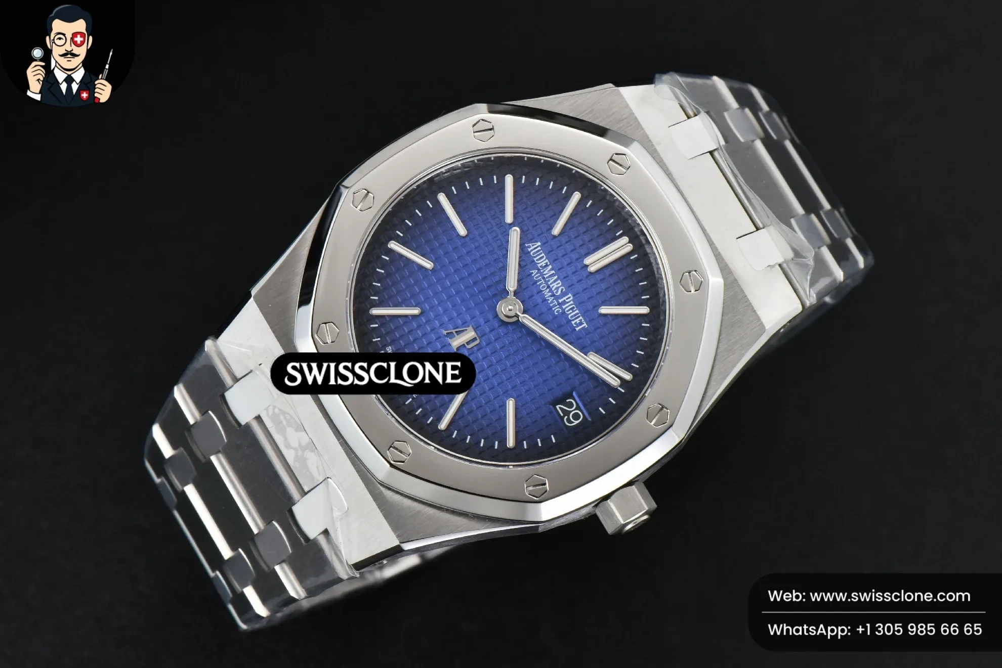 Audemars Piguet Royal Oak 39mm 15202 Gradient Blue Dial (SW-29426) 1:1 Super Clone - Bezel & Lateral Case Profile