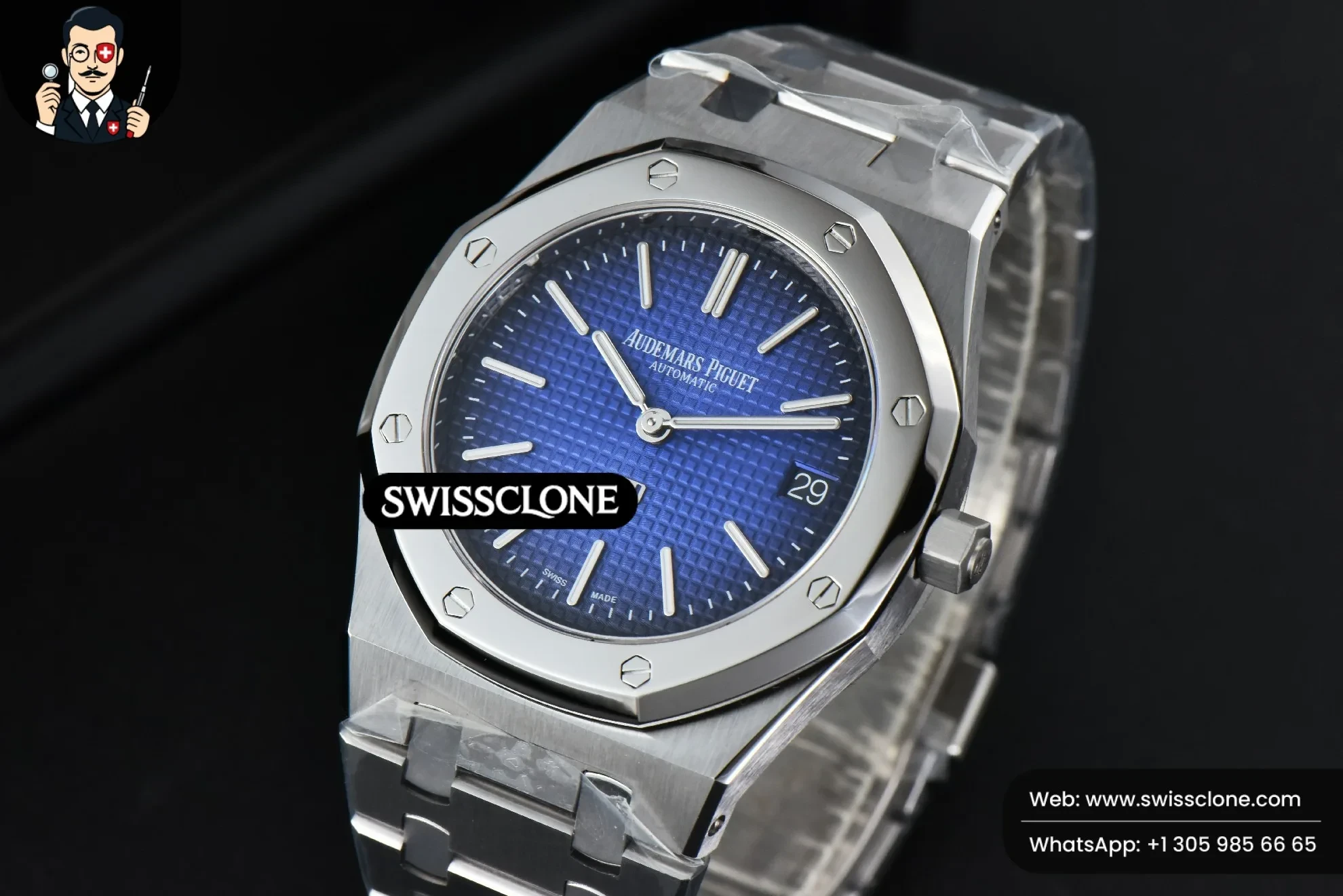 Audemars Piguet Royal Oak 39mm 15202 Gradient Blue Dial (SW-29426) 1:1 Super Clone - Clasp & Bracelet Brushed Finishing