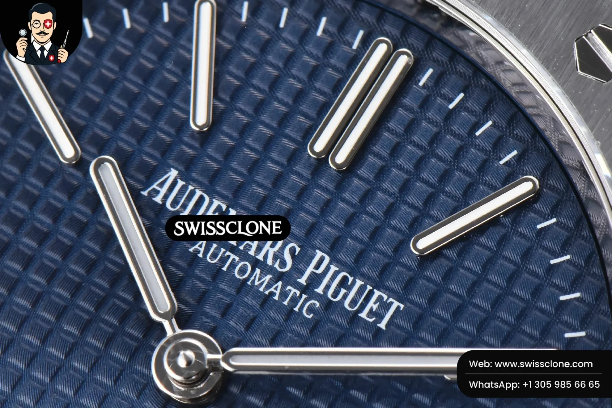 Audemars Piguet Royal Oak 39mm 16202 “50th Anniversary” Blue Textured Dial 1:1 Super Clone Det - Caseback & Cloned Calibre Movement