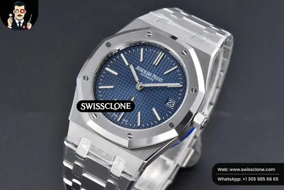 Audemars Piguet Royal Oak 39mm 16202 “50th Anniversary” Blue Textured Dial 1:1 Super Clone Det - Clasp & Bracelet Finishing