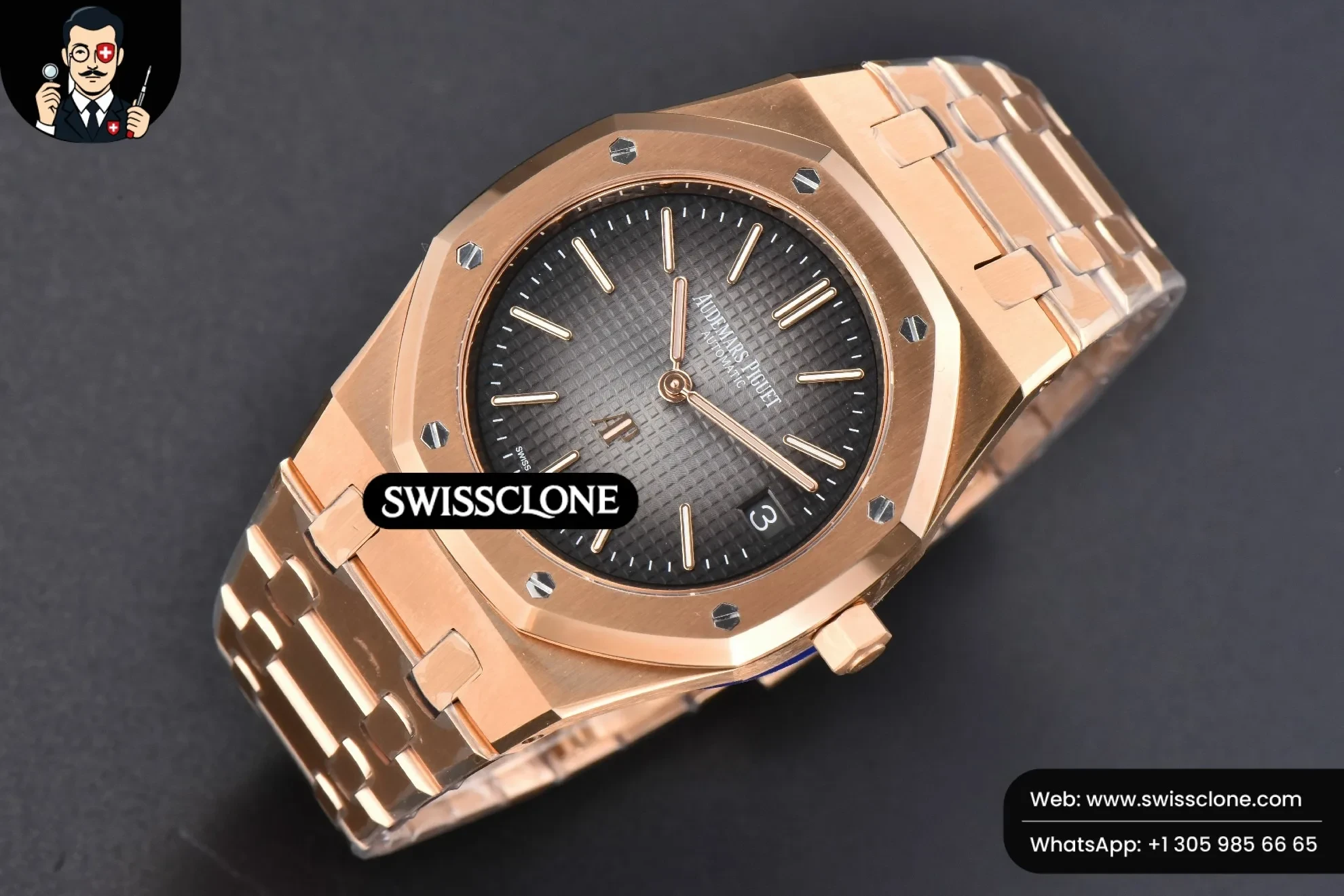 Audemars Piguet Royal Oak 39mm 16202 “50th Anniversary” Gray Textured Dial 1:1 Super Clone Det - Bezel & Case Profile